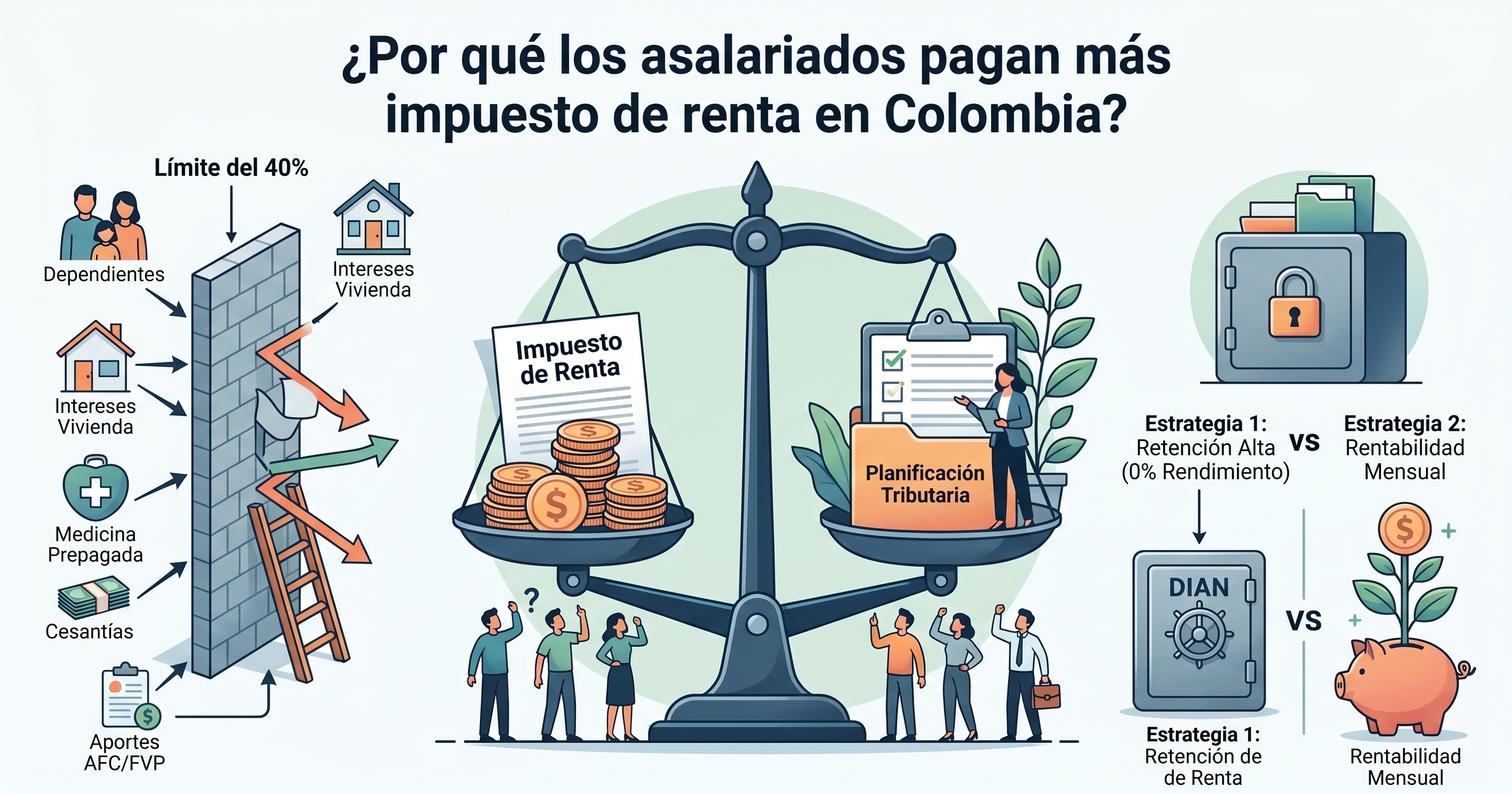 ¿Por qué los asalariados son los que más pagan impuesto de renta en Colombia?